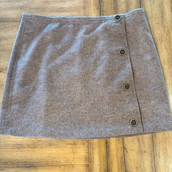 Prana Nickey Wool Blend Wrap Mini Skirt,size 10,Preppy Academia SchoolGirl Chic - Picture 2 of 10